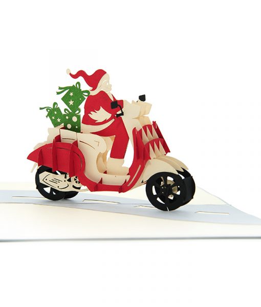 santa scooter pop up card christmas 3d card high quality santa scooter pop up card christmas 3d card high quality