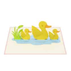 Paper Duck Pop up Card 3D Changeable Clothes Pop up Card for