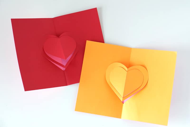 Super simple Heart pop up card tutorial for Valentine's Day - CharmPop