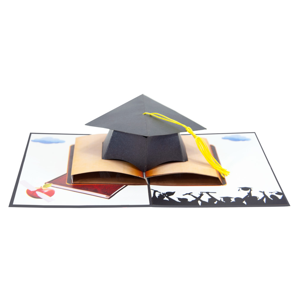 Graduation hat pop up card- 23D card-Vietnam custom cards wholsale Within Graduation Pop Up Card Template