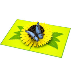 Sunflower-Butterfly-Pop-Up-Card-best-selling-pop-up-flower-cards-wholesale-manufacturer-in-Vietnam