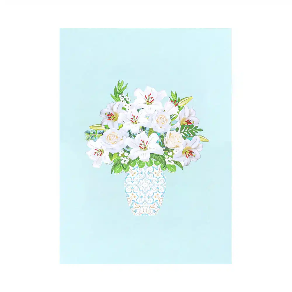 Lily-Bouquet-Pop-Up-Card-cover-FL087-mothers-day-flower-pop-up-card-wholesale-manufacturer-vietnam-birthday-3d-greeting-cards-in-bulk