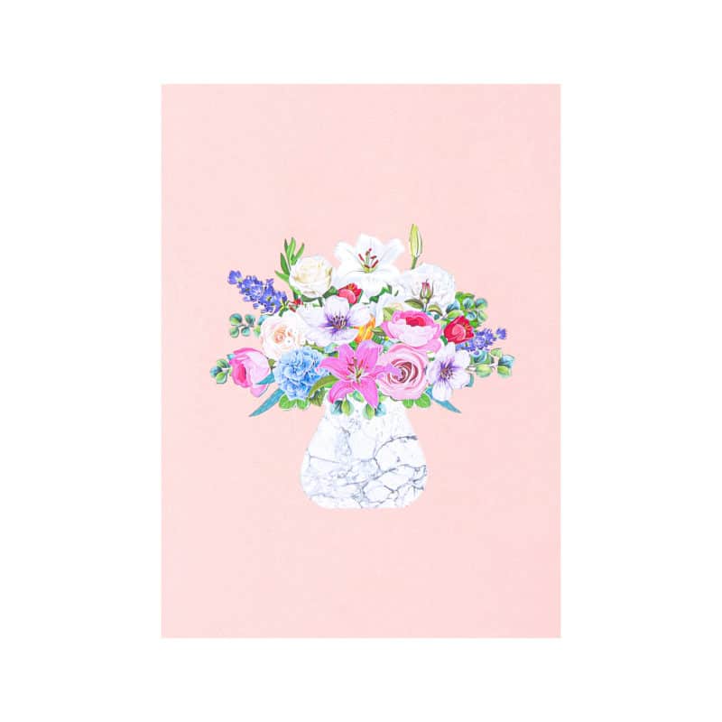 Mixed-Flowers-pop-up-card-cover-FL089-mothers-day-flower-pop-up-card-wholesale-manufacturer-vietnam-birthday-3d-greeting-cards-in-bulk