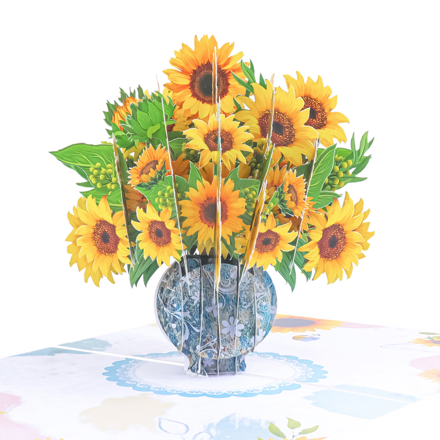 3D Pop-Up Sunflower Greeting Card for Birthday Mothers Father's Day Wedding 