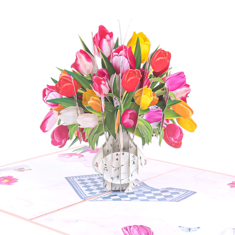 Tulip-Bouquet-Pop-Up-Card-detail-FL091-mothers-day-flower-pop-up-card-wholesale-manufacturer-vietnam-birthday-3d-greeting-cards-in-bulk-custom-design