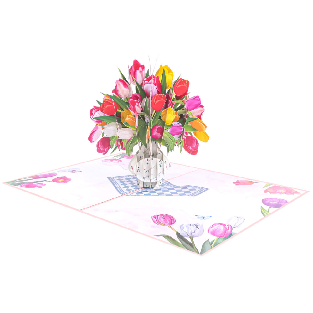 Tulip-Bouquet-Pop-Up-Card-overview-FL091-mothers-day-flower-pop-up-card-wholesale-manufacturer-vietnam-birthday-3d-greeting-cards-in-bulk-custom-design.