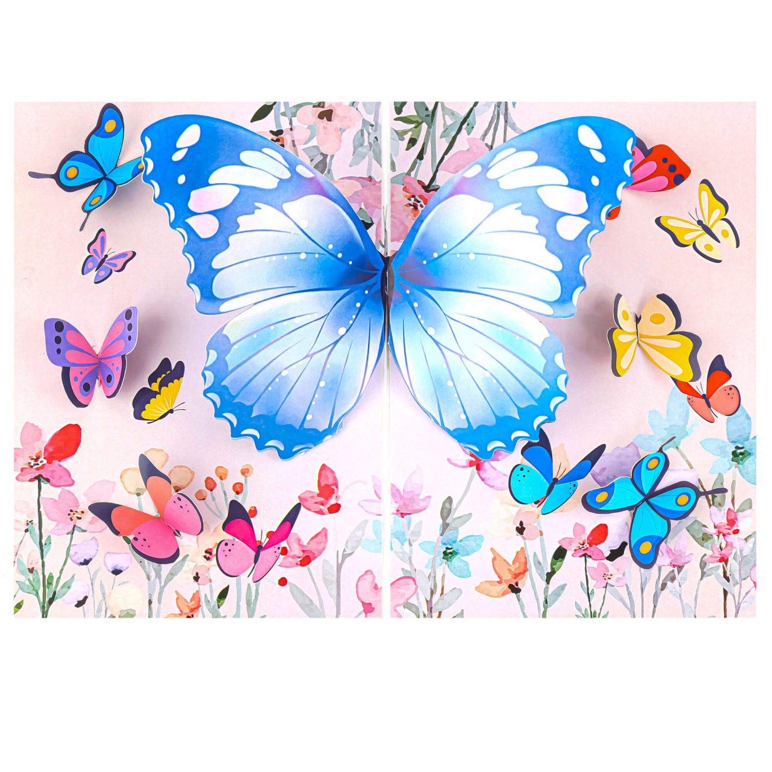 Butterflies-Wild-Flower-Pop-Up-Card-overview-wholesale-manufacture-custom-design-custom-mothers-day-card-pop-up-easter-cards