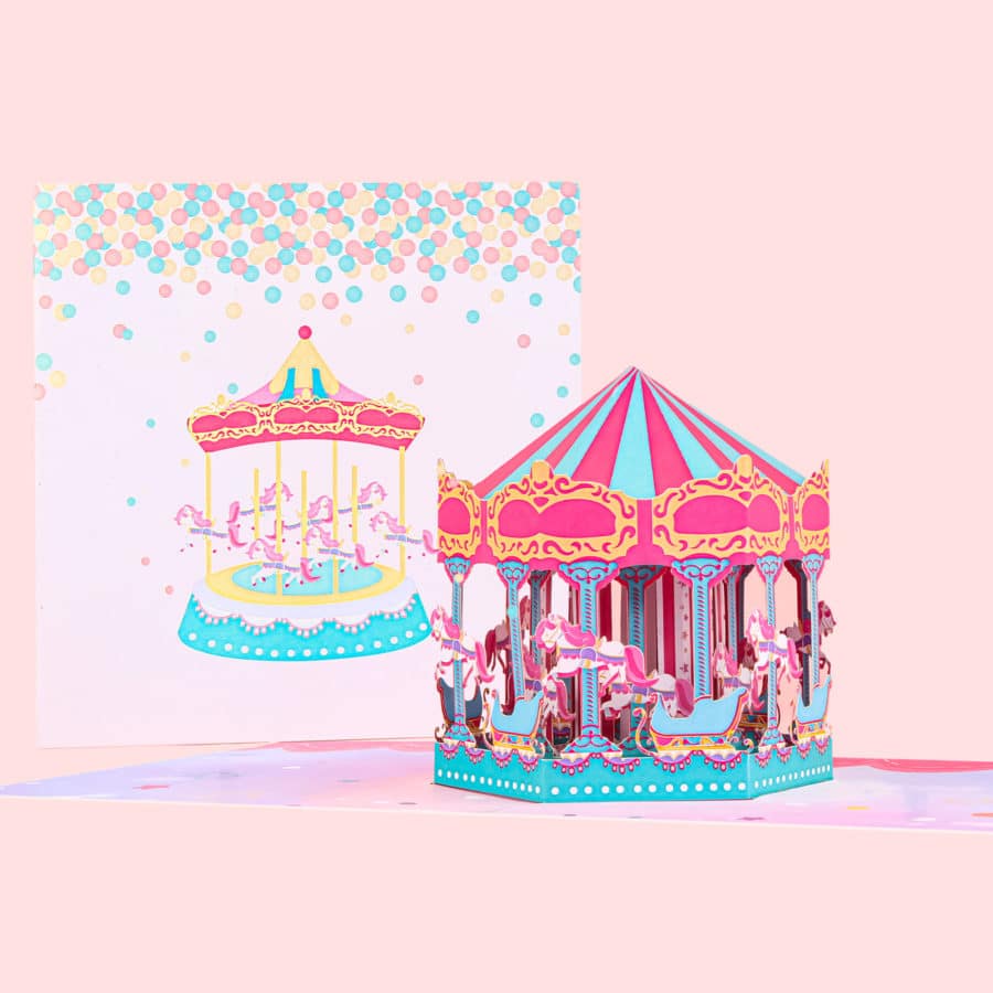 Birthday-Carousel-Pop-Up-Card-BG146-cover-wholesale-manufacture-custom-design-custom-pop-up-birthday-card-just-because-pop-up-card-summer-pop-up-card