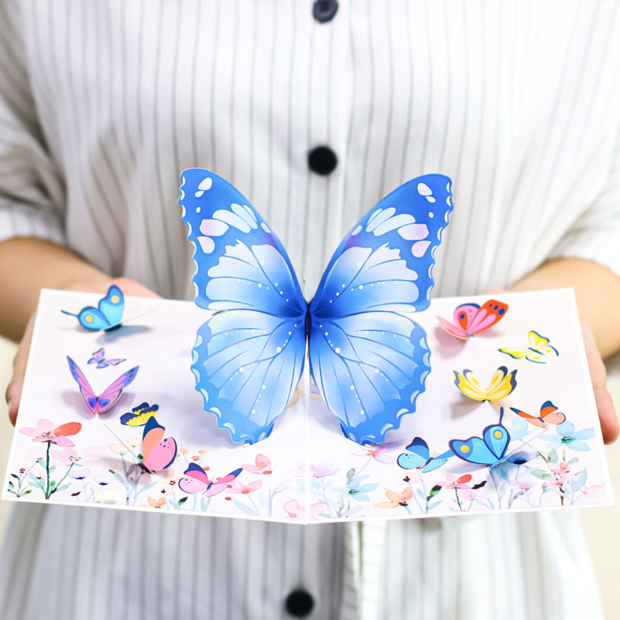 Butterflies-Wild-Flower-Pop-Up-Card-FL092-cover-wholesale-manufacture-custom-design-custom-mothers-day-card-pop-up-easter-cards