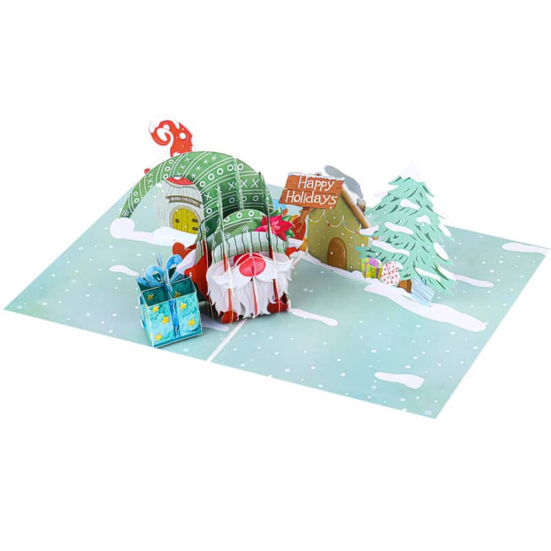Christmas Gnome Pop Up Card - Xmas Pop Up Card Supplies