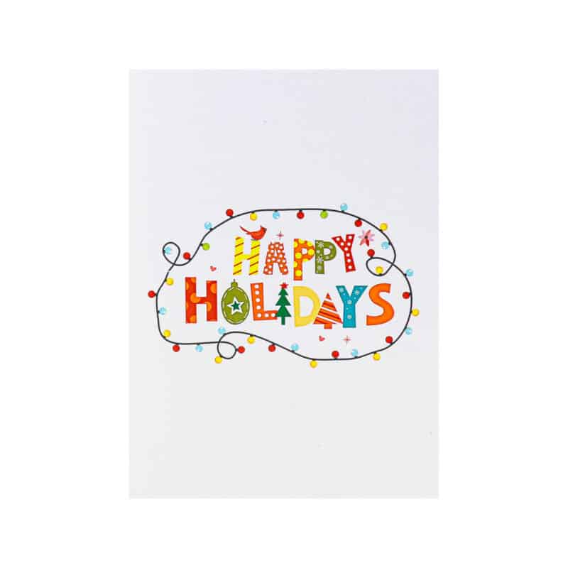 Happy-Holidays-Globe-Pop-Up-Cards-cover-MC130-wholesale-manufacture-custom-design-custom-christmas-cards-custom-printed-christmas-cards