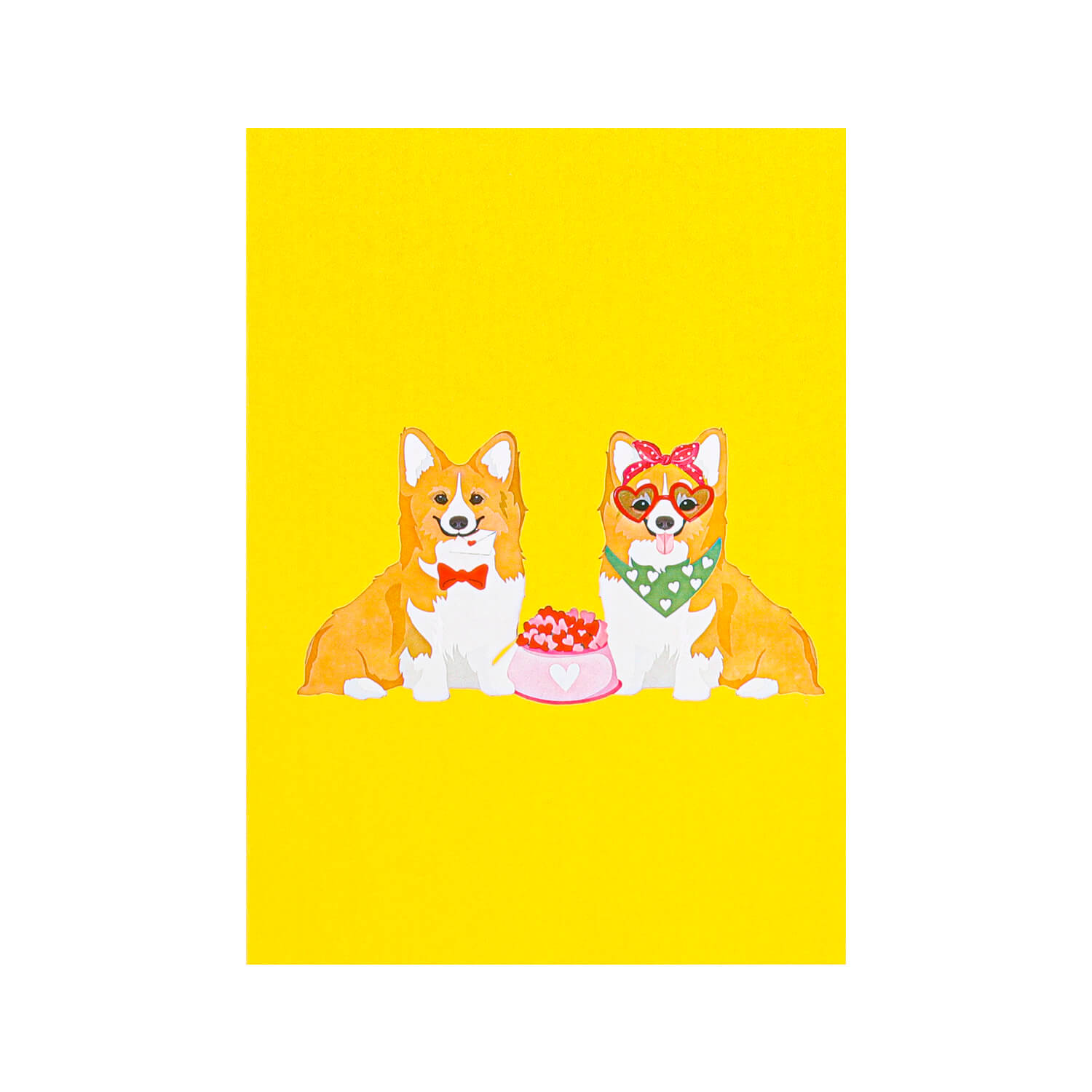 Corgi couple Pop Up Cards LV066 cover pop up card wholesale pop up card manufacturer personalised valentines cards pop up valentine cards custom birthday cards custom thank you cards pop up greeting cards wholesale pop up card suppliers 3d greeting card wholesale 3d pop up card wholesale pop up card supplies animal pop up card
