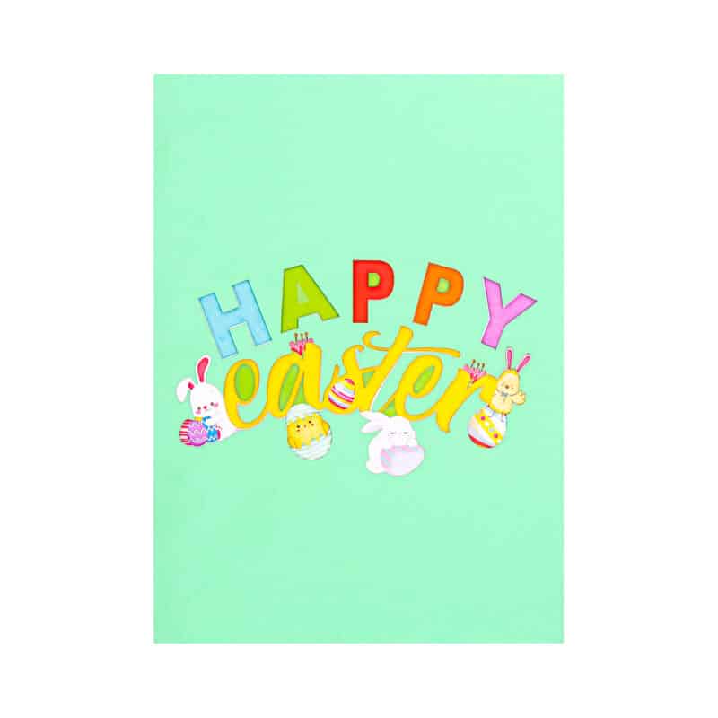 Happy Easter Pop Up Card ES006 cover easter pop up card easter greeting card easter 3d card easy easter pop up cards wholesale manfacturer bunny 3d card hallmark easter pop up cards