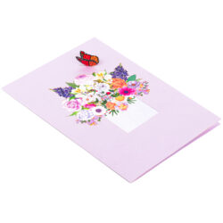 Mixed Flower Pot Pop Up Card FL100 cover wholesale mothers day cards pop up card wholesale custom mother's day card wholesale manufacturer 3d greeting cards wholesale flowers butterfly 3d card