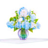 Blue Hydrangea Vase Pop Up Card