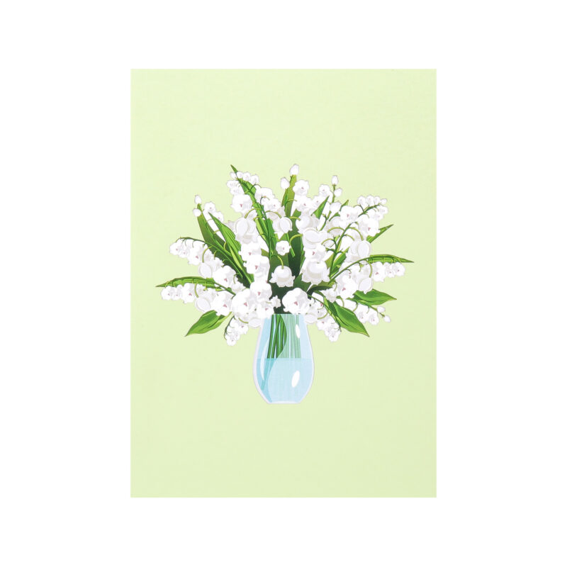 Lily of the valley vase pop up card 