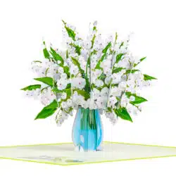 Lily of the valley vase pop up card