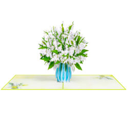 Lily of the valley vase pop up card