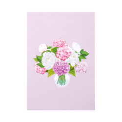 Pink Hydrangea Vase Pop Up Card