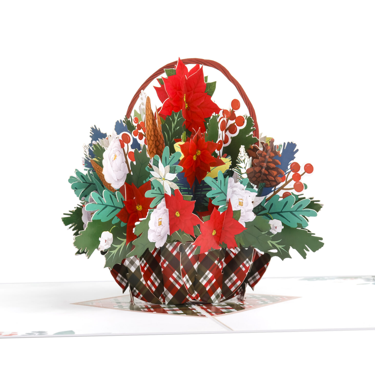 Christmas-Flower-Basket-Pop-Up-Card-MC135-details-wholesale-manufacturer-in-Vietnam