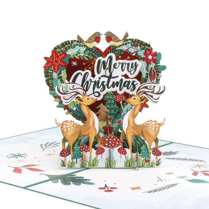 Christmas Heart Pop Up Card MC140 pop up christmas cards christmas pop up cards 3d pop up christmas cards wholesale christmas cards 3d pop up cards wholesale 3d greeting cards wholesale pop up cards wholesale