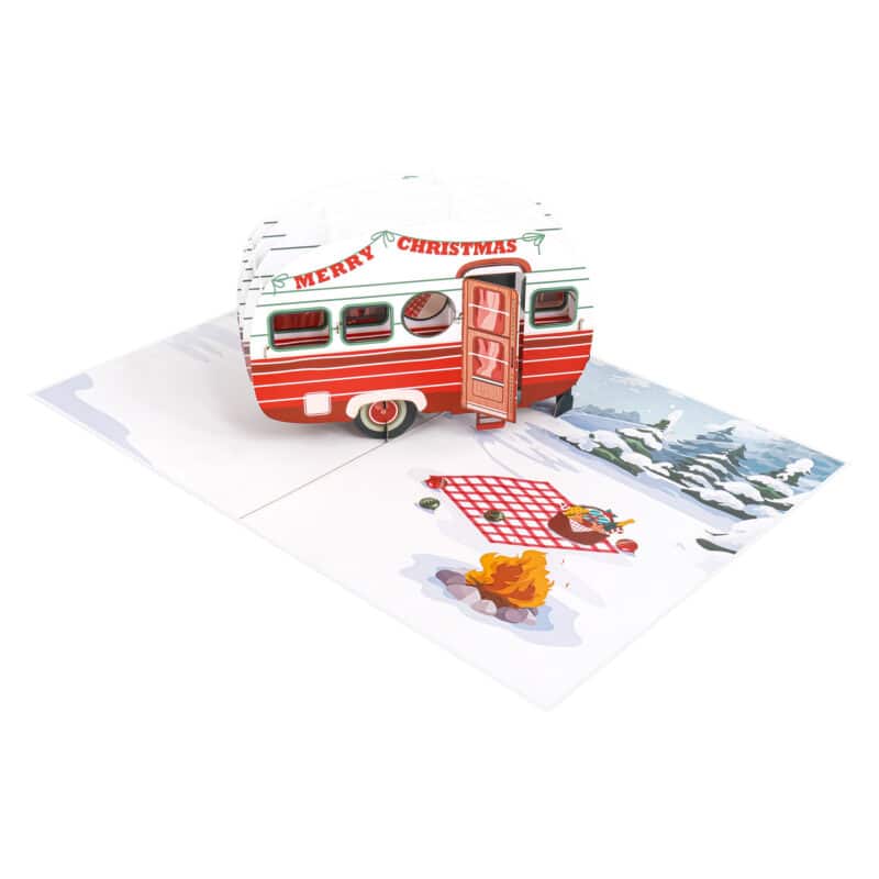 Christmas Vintage Trailer Pop Up Card MC133 overview wholesale manufacturer in Vietnam