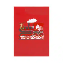 Santa Express Pop Up Card MC137 pop up christmas cards christmas pop up cards 3d pop up christmas cards wholesale christmas cards 3d pop up cards wholesale 3d greeting cards wholesale pop up cards wholesale santa express train polar express santa