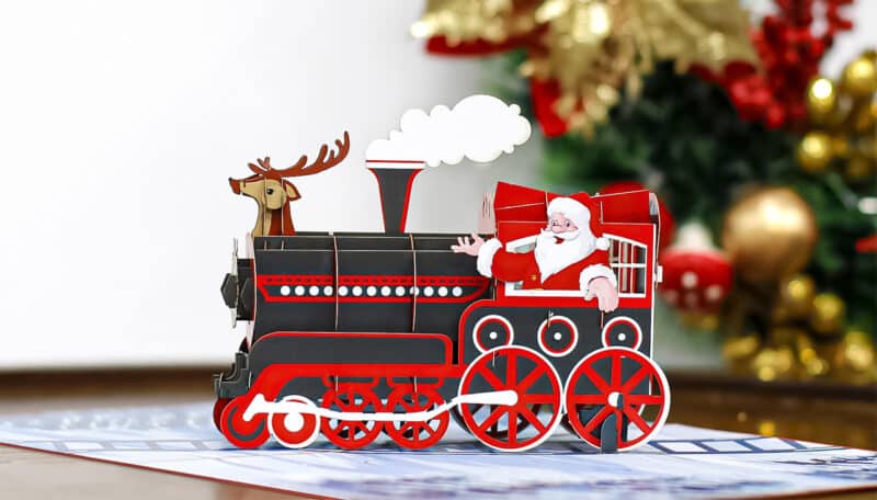 Santa Express Pop Up Card