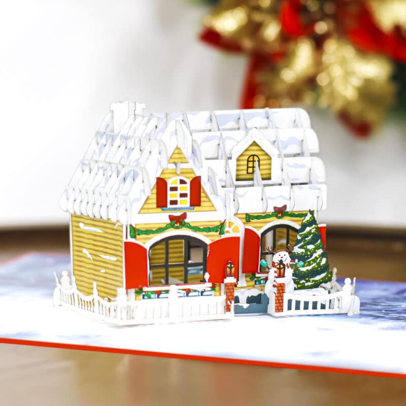 christmas house pop up cards are christmas gift idea