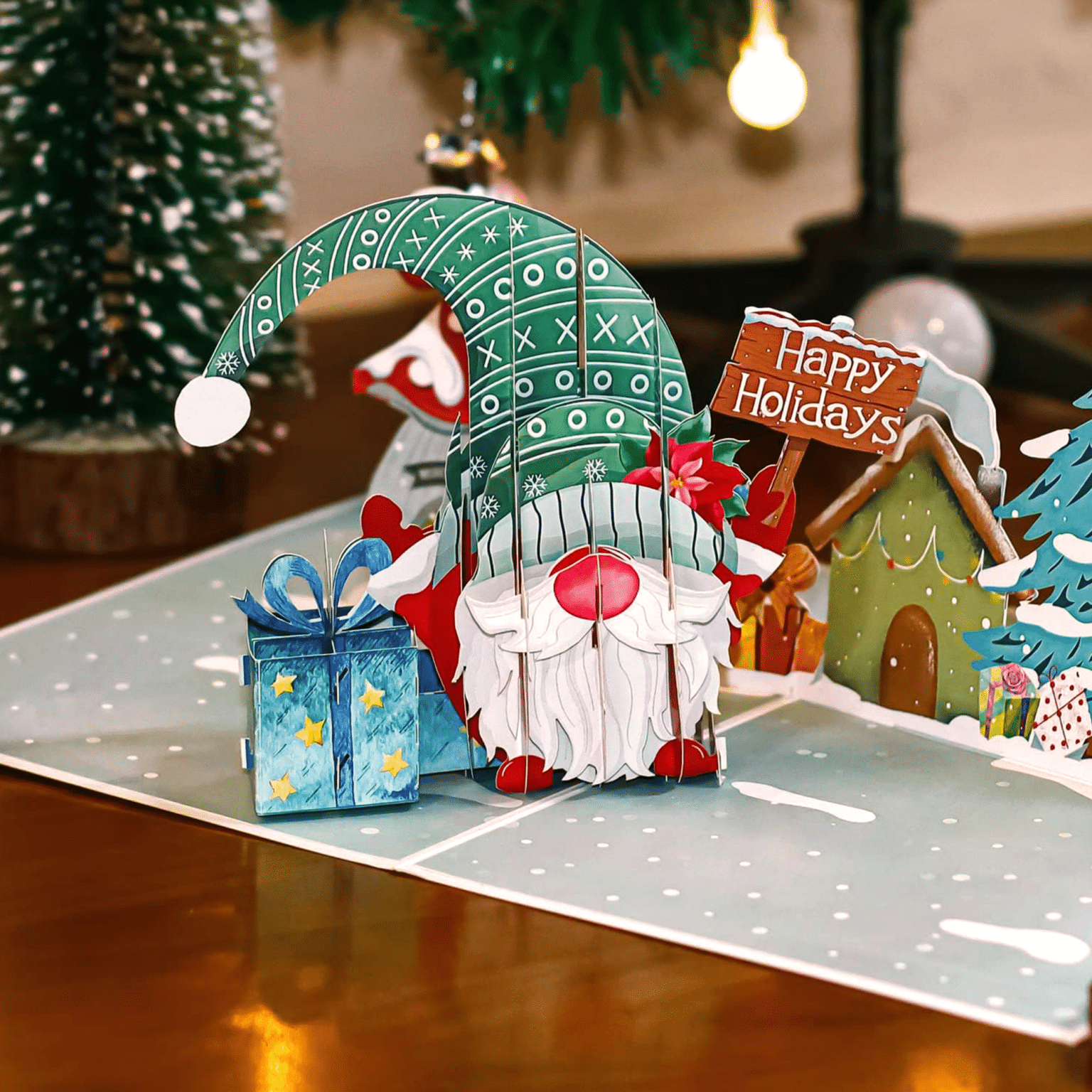 christmas tree pop up card