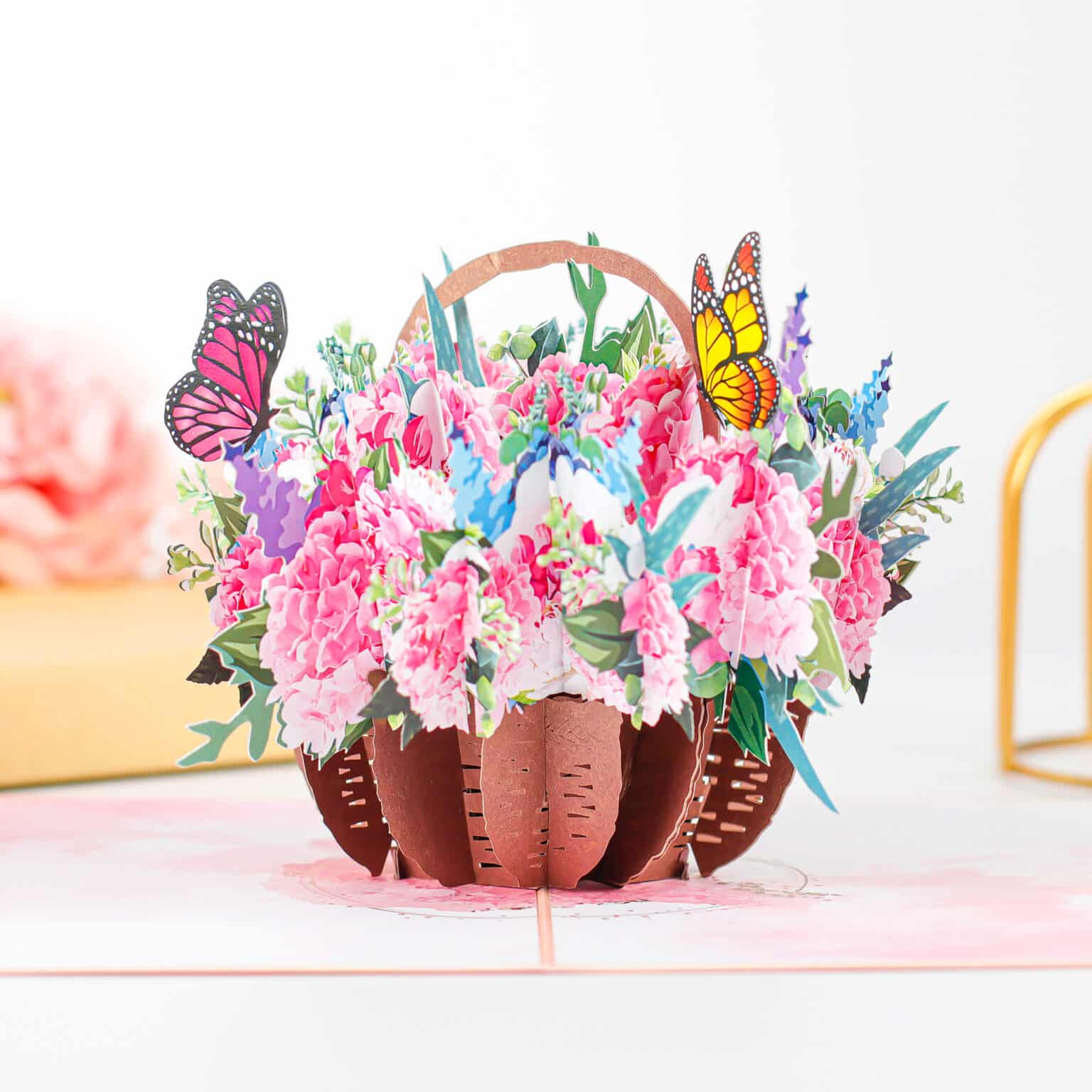 Pink-hydrangea-pop-up-card-best-selling-pop-up-flower-cards-wholesale-manufacturer-in-Vietnam